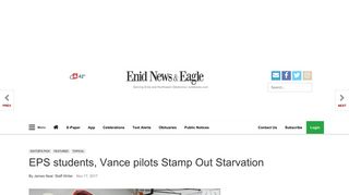 EPS students, Vance pilots Stamp Out Starvation | State | enidnews.com