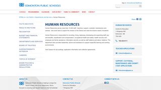 Human Resources - Edmonton Public Schools