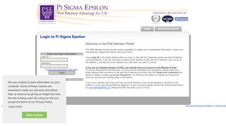 Login to Pi Sigma Epsilon