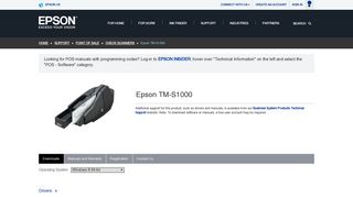 Epson TM-S1000 | Check Scanners | Point of Sale | Support | Epson US