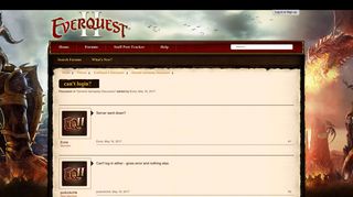 can't login? | EverQuest 2 Forums