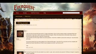Old Soe account | EverQuest 2 Forums