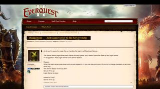 [Suggestion] - Add Login Server to the Server Status | EverQuest 2 ...