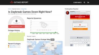 Daybreak Games Servers Down? Service Status, Outage Map ...