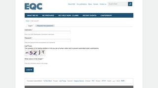 User account | EQC Earthquake Commission