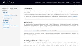 Quick Start - Expedia QuickConnect Avail & Rates API