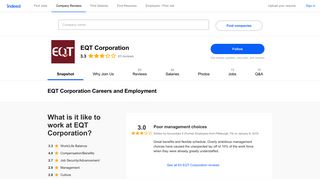 EQT Corporation Careers and Employment | Indeed.com
