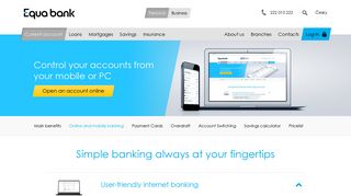 Internet banking - Equa bank