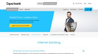 Internet banking - Equa bank