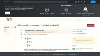 Align equations on equal (=) symbol - TeX - LaTeX Stack Exchange