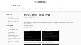 Dell EqualLogic – Initial Setup – vJenner Blog