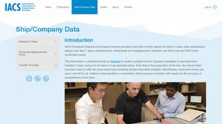 Ship/Company Data - IACS