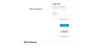 UBS EquatePlus: Log On - SAP ID Service