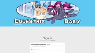 Sign In - Equestria Daily Forums