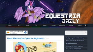 Equestria Daily - MLP Stuff!: Fiesta SEAPonyCon Opens for Registration