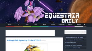 Equestria Daily - MLP Stuff!: Ashleigh Ball Signed Up For BroNYCon!