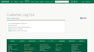 Equibase | Customer Log Out