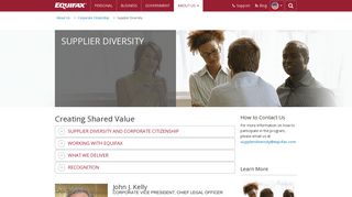 Supplier Diversity | About Us | Equifax
