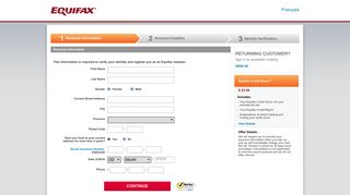 Register - Equifax Personal Solutions: Credit Reports, Credit Scores ...