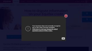 Check Status - Equifax Online Dispute