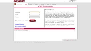 Login - ePORT - Equifax