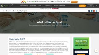 What is Equifax ePORT? - CreditMantri