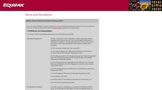 Equifax Terms and Conditions of Business (Version 21 August 2010)