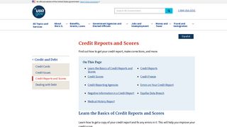 Credit Reports and Scores | USAGov