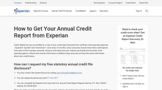 How to Get Your Annual Credit Report from Experian
