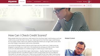 How Can I Check My Credit Scores? | Equifax®