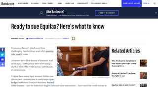 Ready To Sue Equifax? Here's What To Know | Bankrate.com