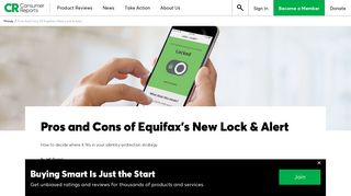 Pros and Cons of Equifax's New Lock & Alert - Consumer Reports