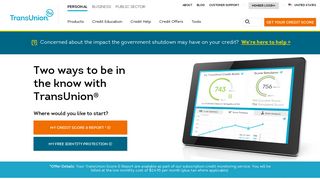 TransUnion: Credit Scores, Credit Reports & Credit Check