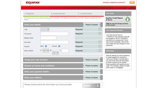 Equifax Credit Report & Score - Equifax Personal Solutions ...