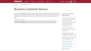 Business Customer Support | Support | Equifax