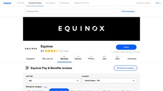 Working at Equinox: 192 Reviews about Pay & Benefits | Indeed.com