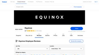 Working at Equinox: 748 Reviews | Indeed.com