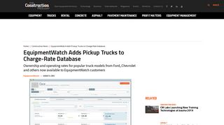 EquipmentWatch Adds Pickup Trucks to Rental Rate Blue Book and ...