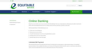 Online Banking - Equitable Bank