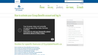 How to activate your Group Benefits account and log In - Equitable Life
