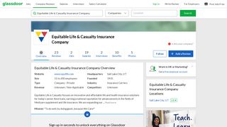 Working at Equitable Life & Casualty Insurance Company | Glassdoor