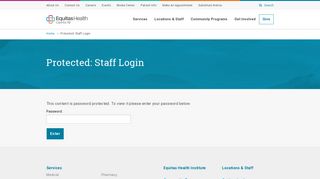 Staff Login | Equitas Health