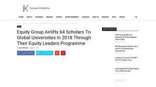 Equity Group Airlifts 64 Scholars To Global Universities In 2018 ...