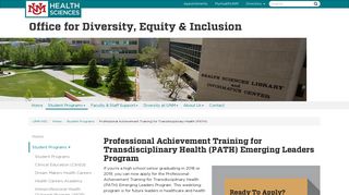 Professional Achievement Training for Transdisciplinary Health (PATH ...