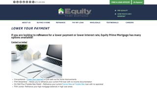 Lower Your Mortgage Payment | Equity Prime Mortgage