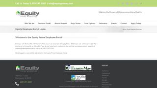 Equity Employee Portal Login - Equity Prime Mortgage