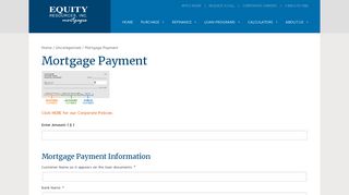 Mortgage Payment | Equity Resources