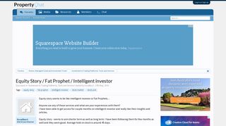 Equity Story / Fat Prophet / Intelligent investor | PropertyChat