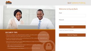 Equity Bank | Self Service Portal - Login Page