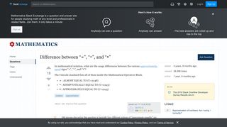 Difference between - Math Stack Exchange